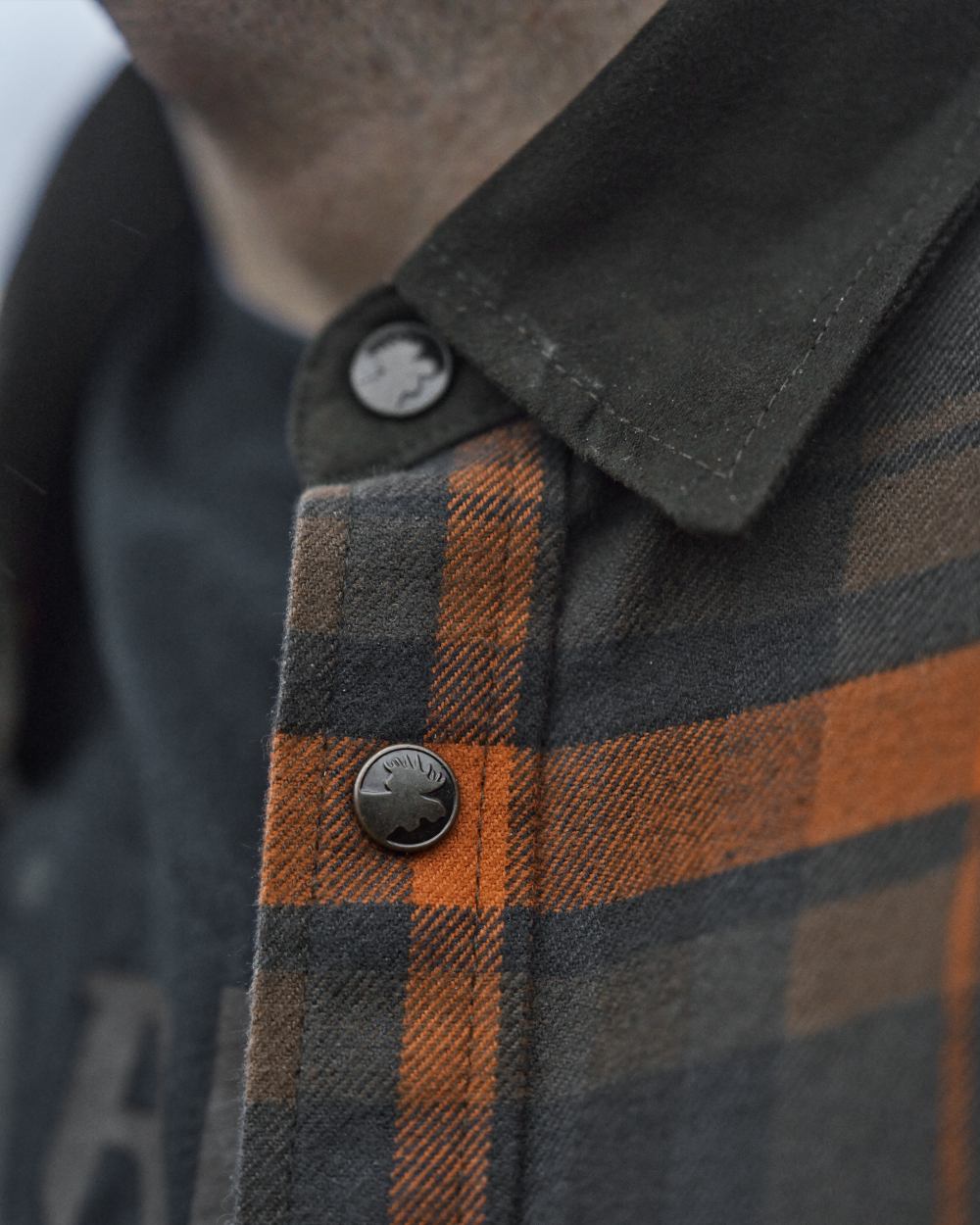 Bombay Brown Coloured Harkila Pajala Check Shirt on outdoor background