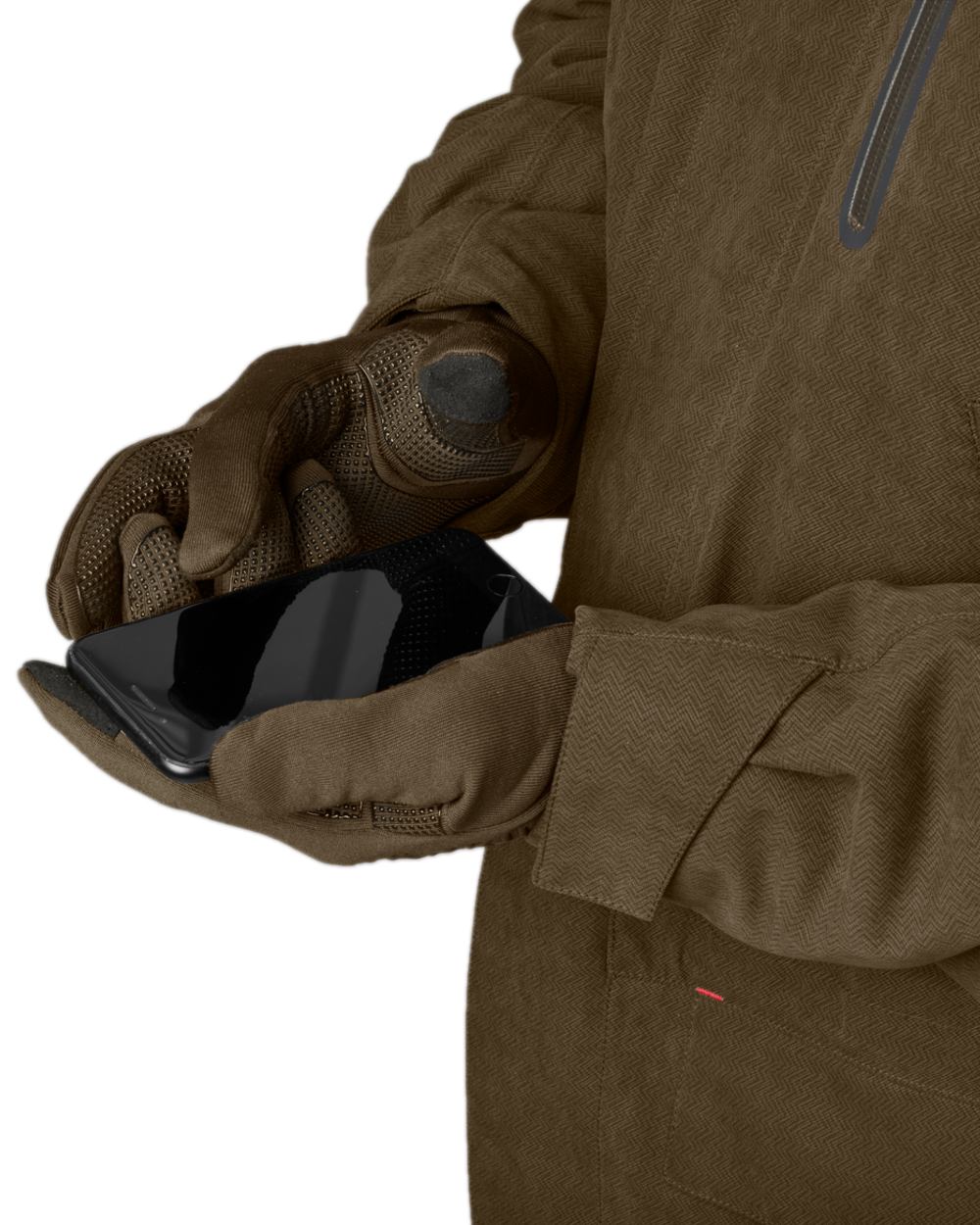 Willow Green Coloured Harkila Power Stretch Gloves on white background