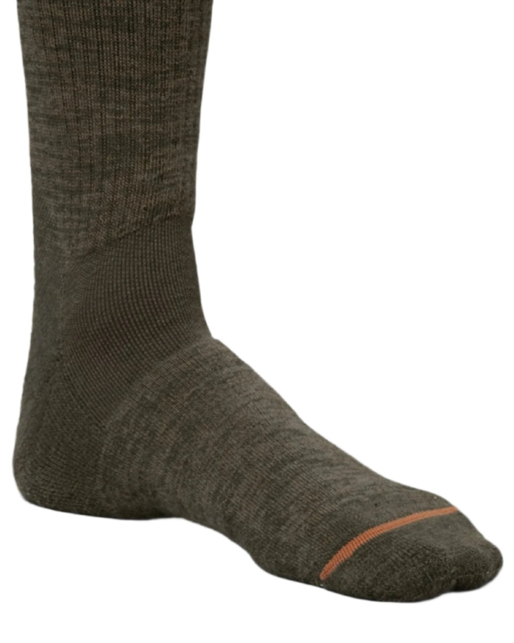 Willow Green Shadow Brown Coloured Harkila Pro Hunter 2.0 Short Sock on white background