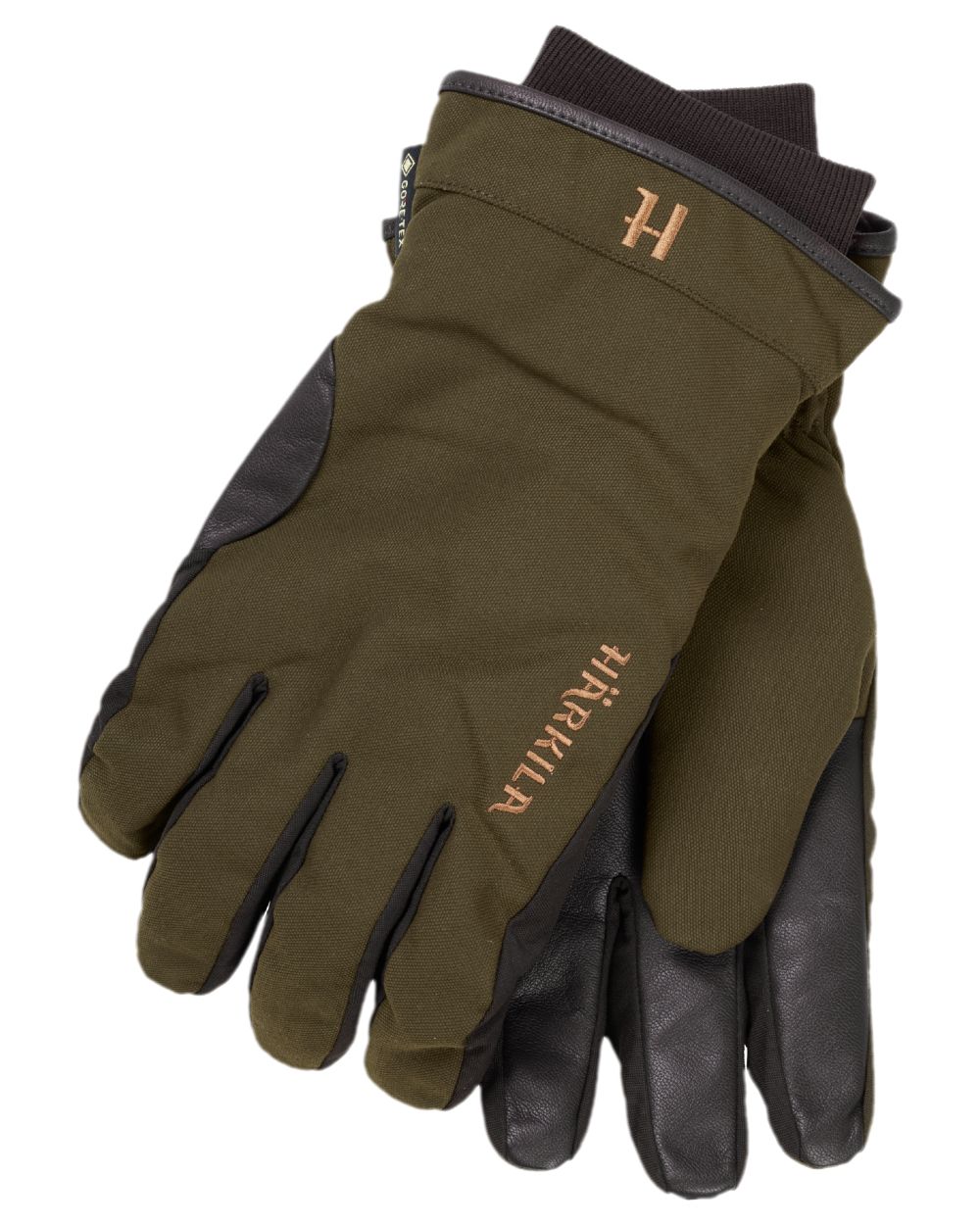 Willow Green Shadow Brown Coloured Harkila Pro Hunter GTX Gloves on white background