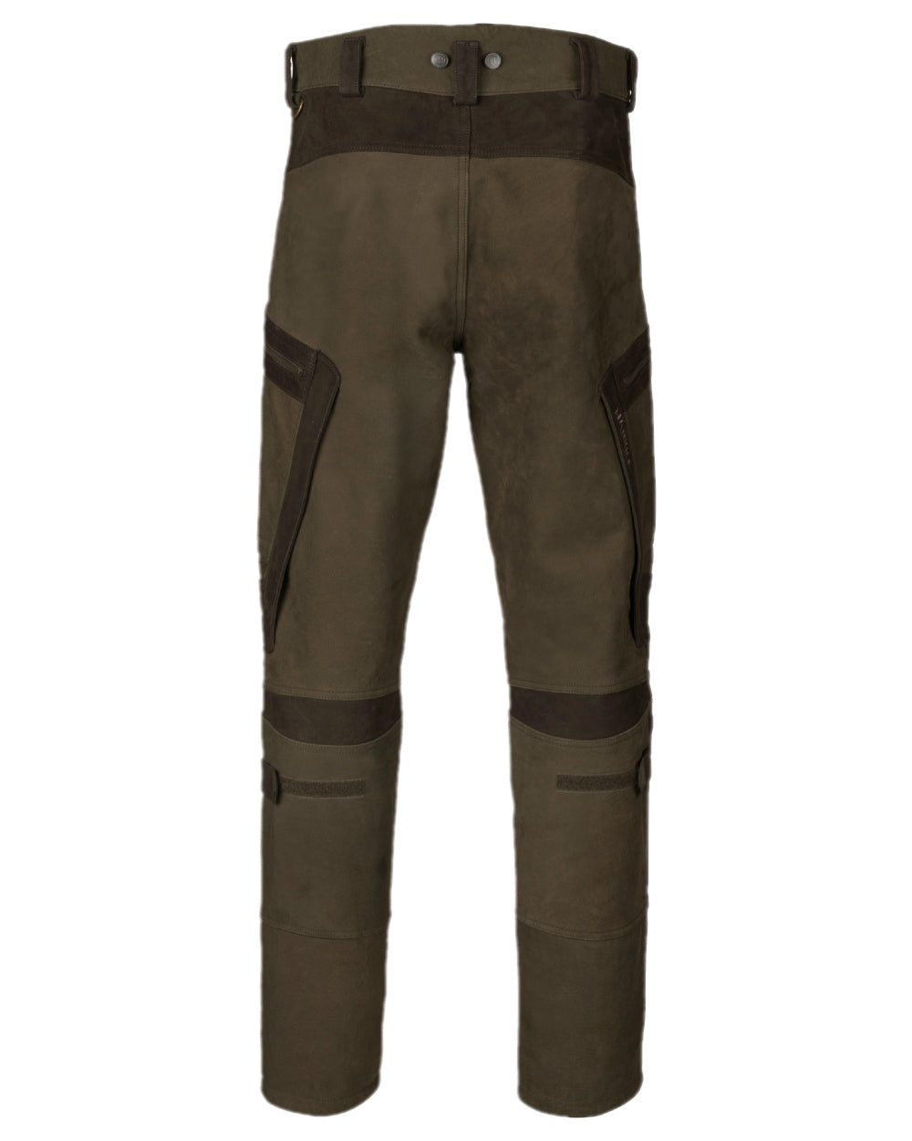 Willow Green Coloured Harkila Pro Hunter Leather Trousers on white background