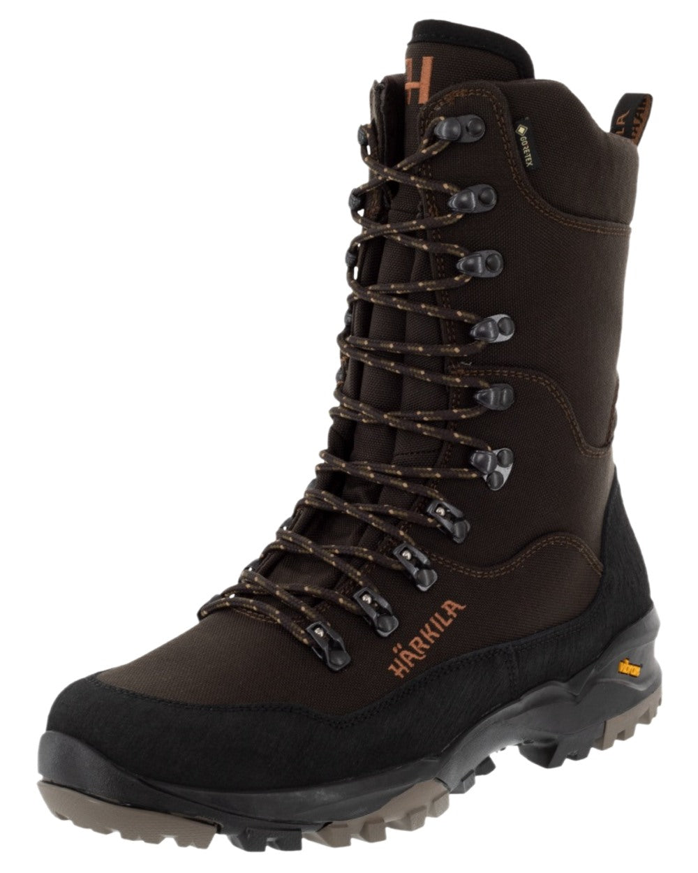 Shadow Brown Coloured Harkila Pro Hunter Light Hi GTX Boots on white background