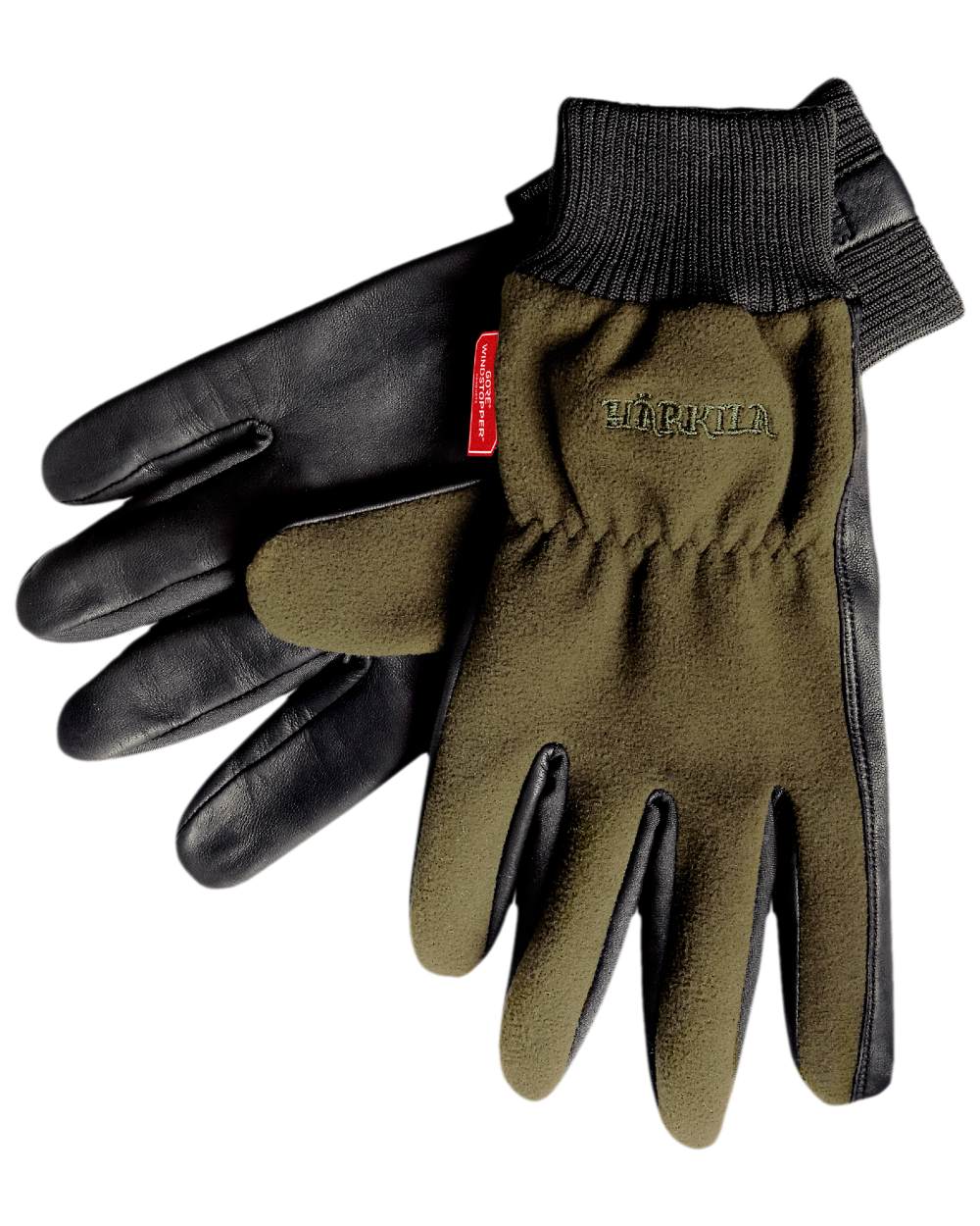 Green Coloured Harkila Pro Shooter Gloves on white background