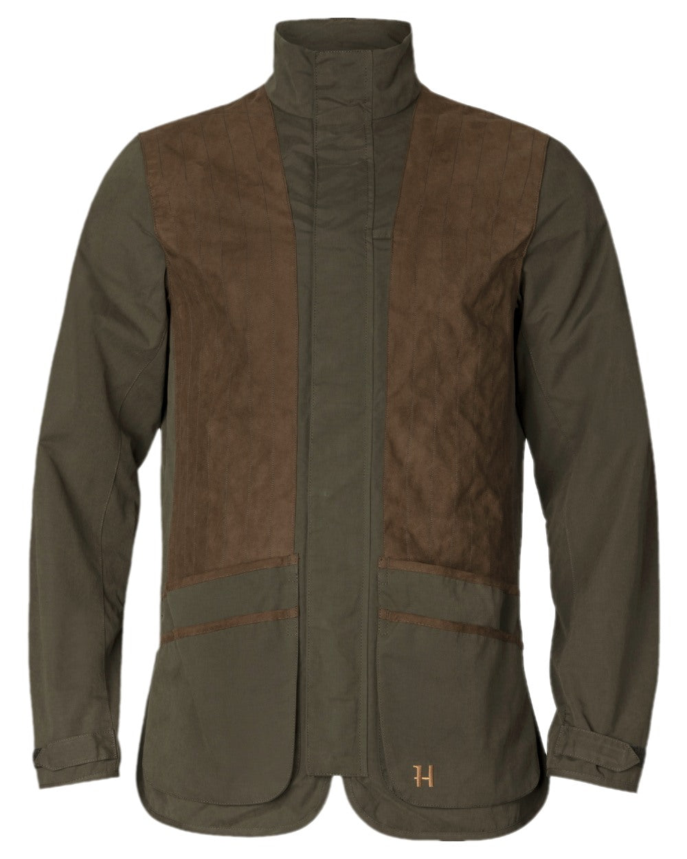 Willow Green Coloured Harkila Rannoch HWS Shooting Jacket on white background