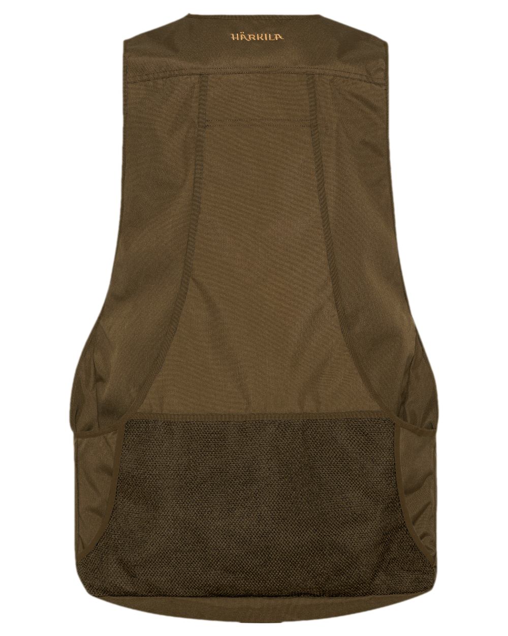 Warm Olive Coloured Harkila Retrieve Dummy Waistcoat on white background