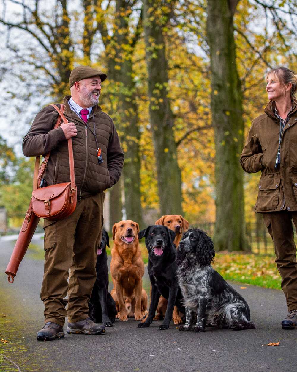 Dark Warm Olive Coloured Harkila Retrieve Insulated Cardigan on outdoor background