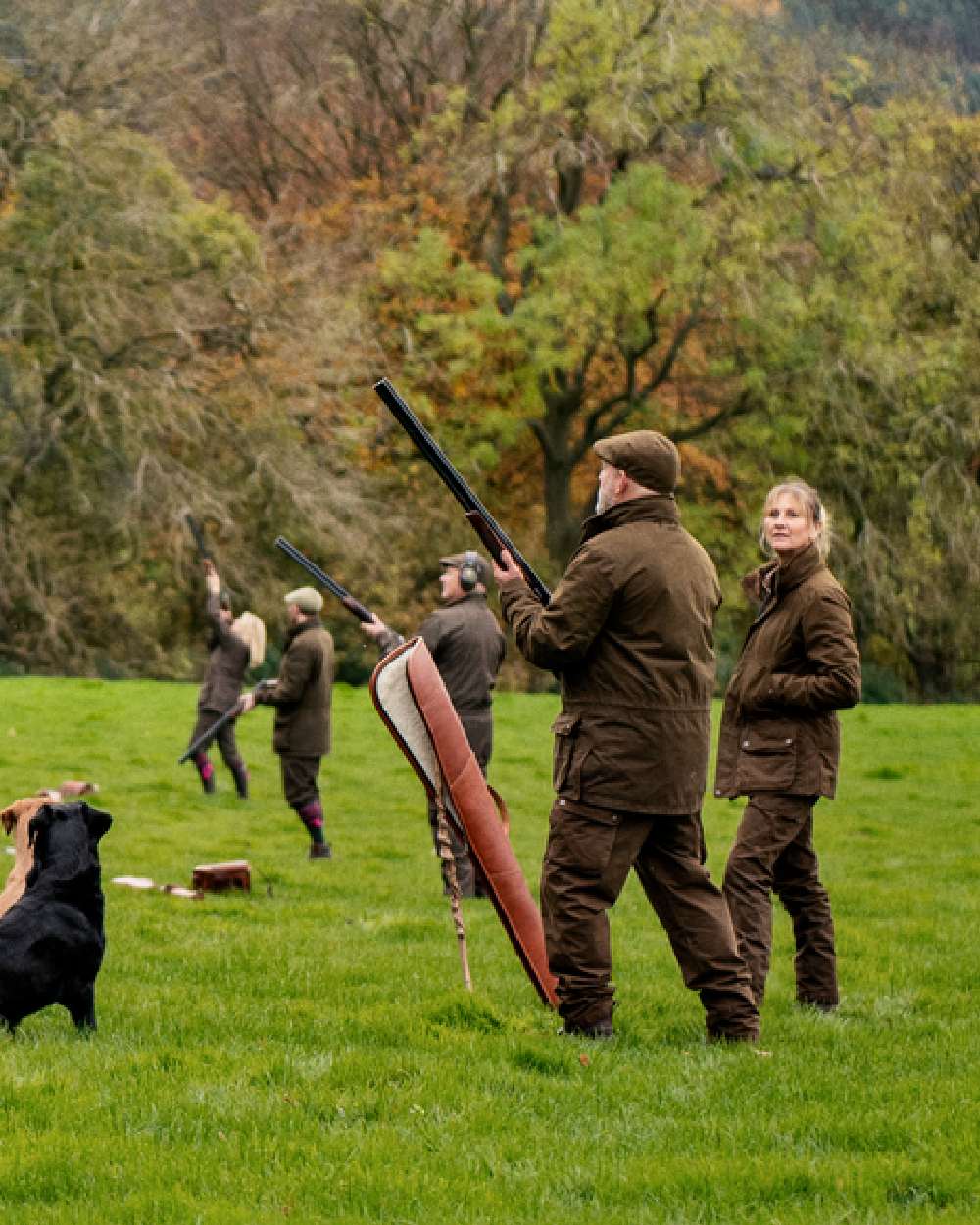 Warm Olive Coloured Harkila Retrieve Jacket on outdoor background