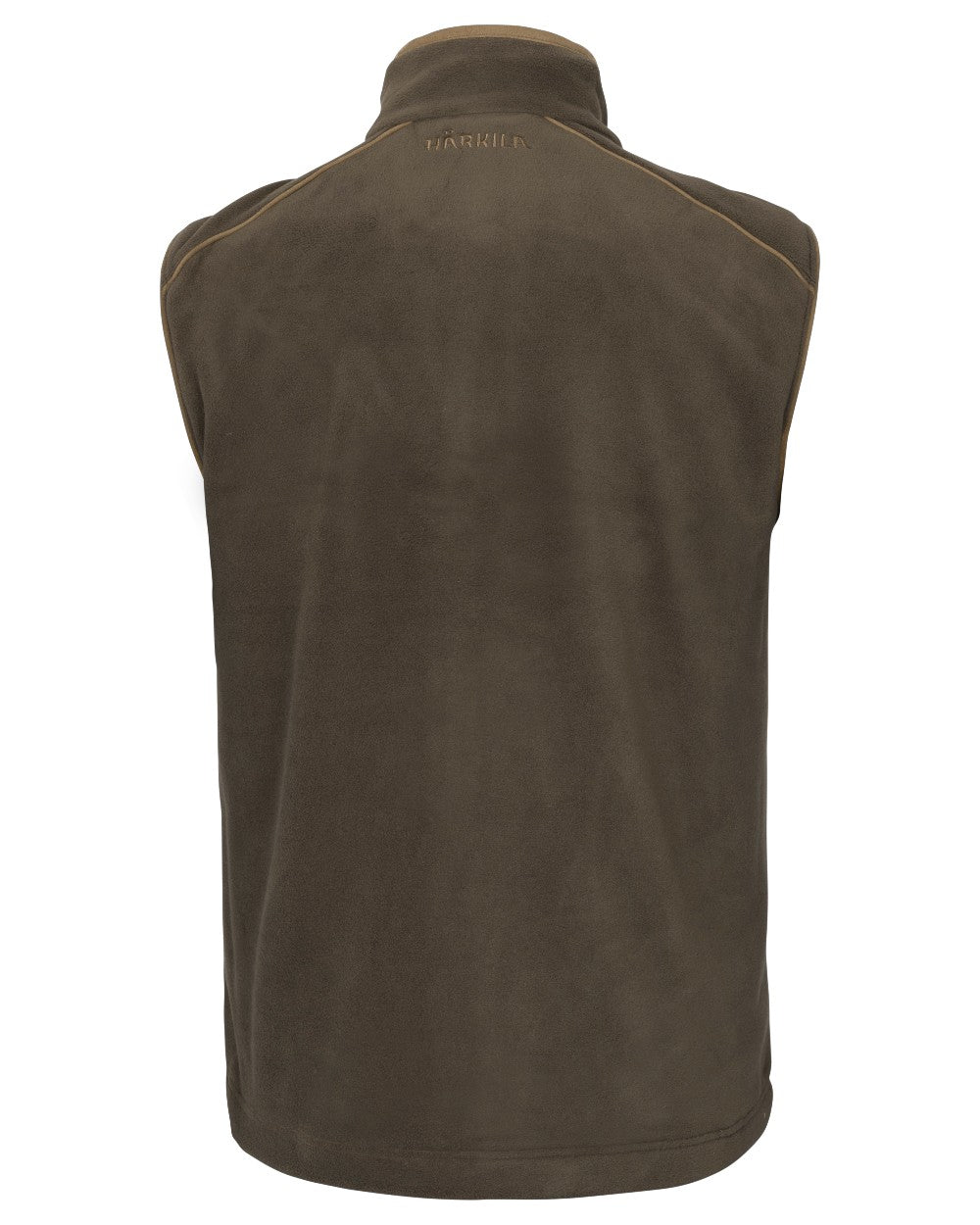 Demitasse Brown Coloured Harkila Sandhem 200 Fleece Waistcoat on white background