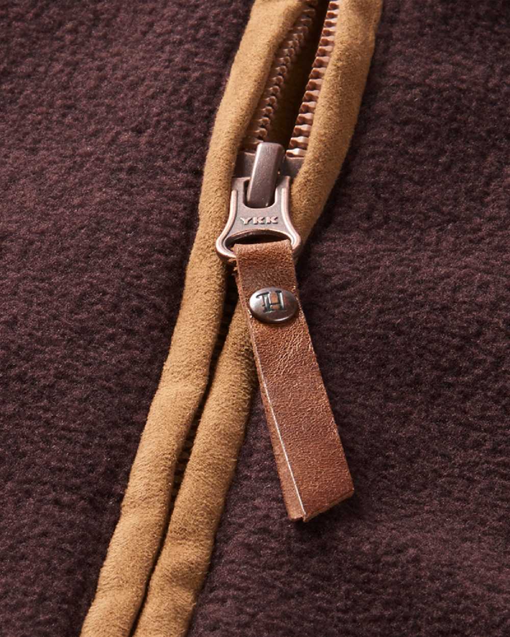 Dark Port Melange Coloured Harkila Sandhem Lady Fleece Waistcoat on white background