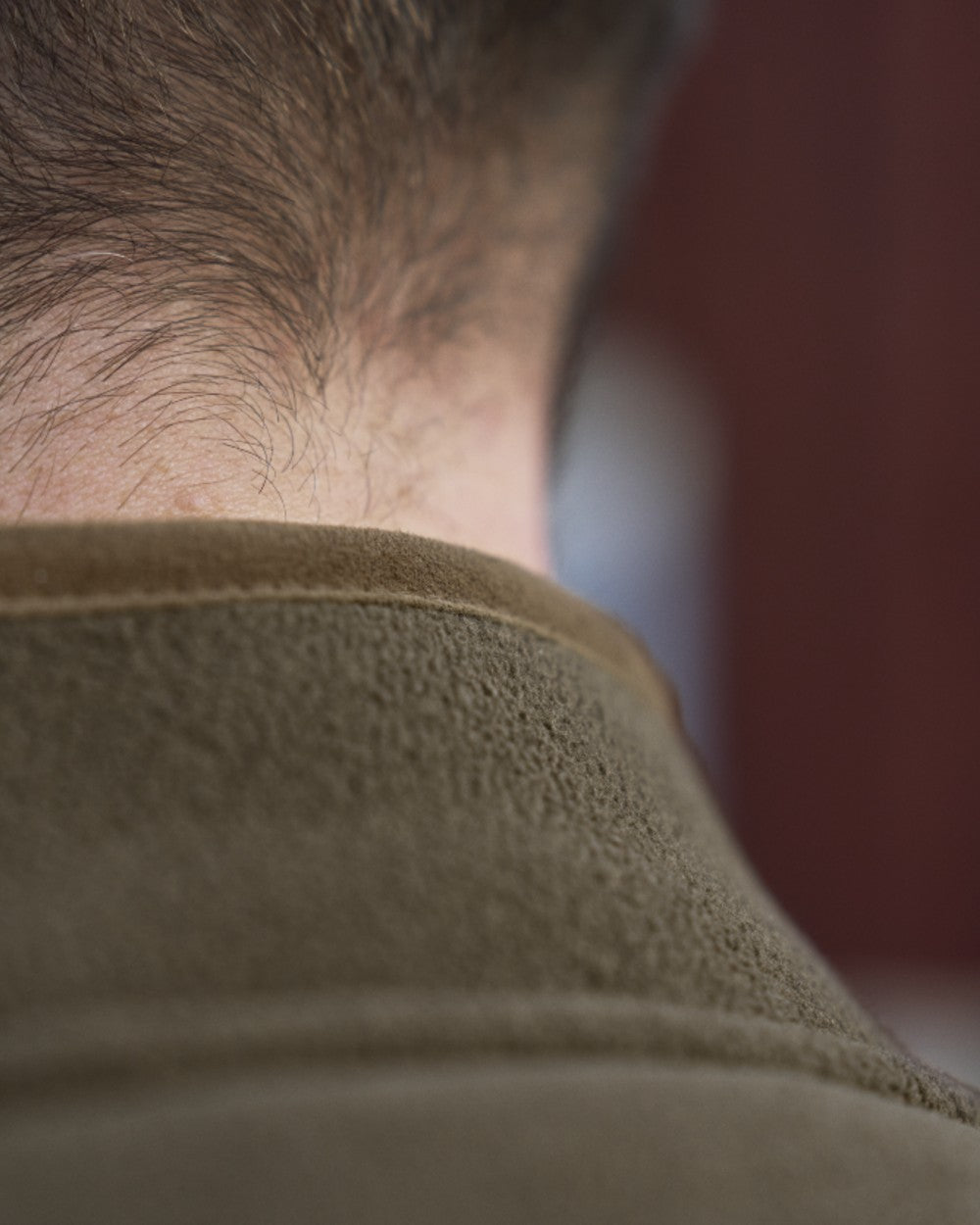 Willow Green Coloured Harkila Sandhem Sherpa Fleece Jacket on outdoor background