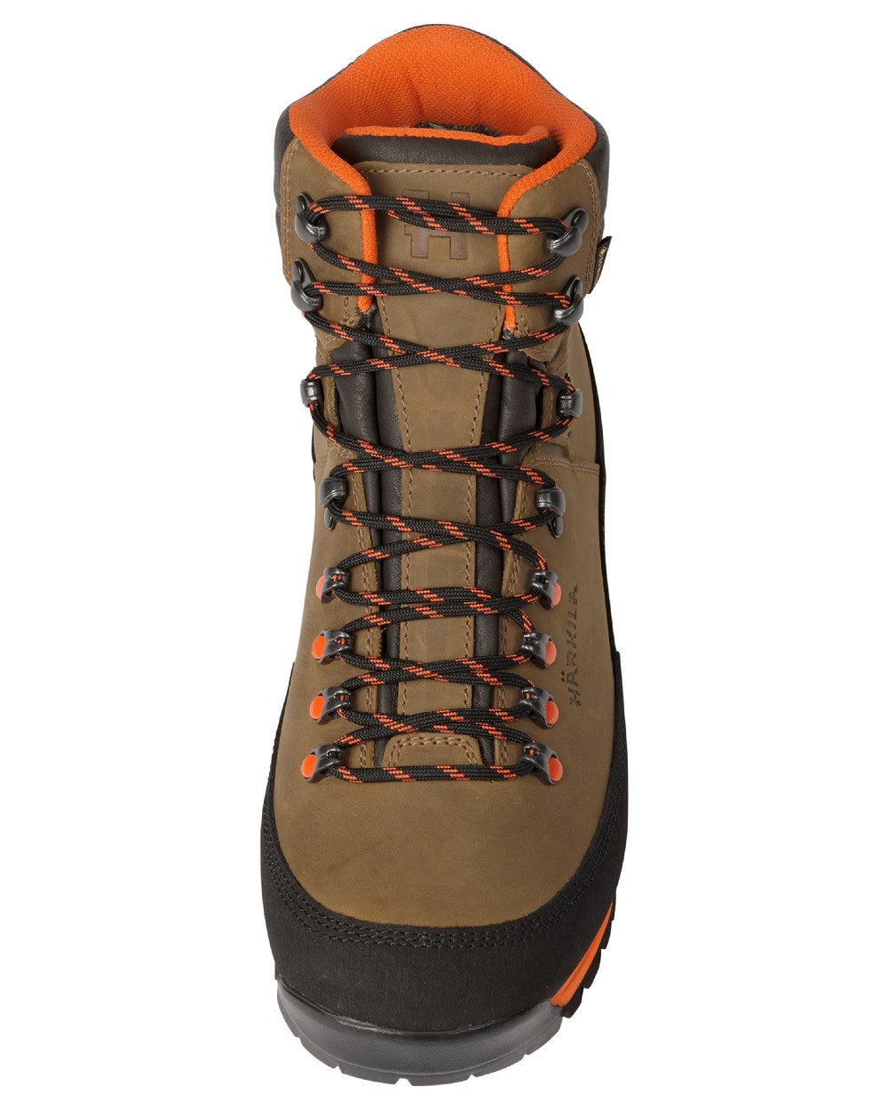 Mid Brown Orange Coloured Harkila Saxnas GTX Boots on white background