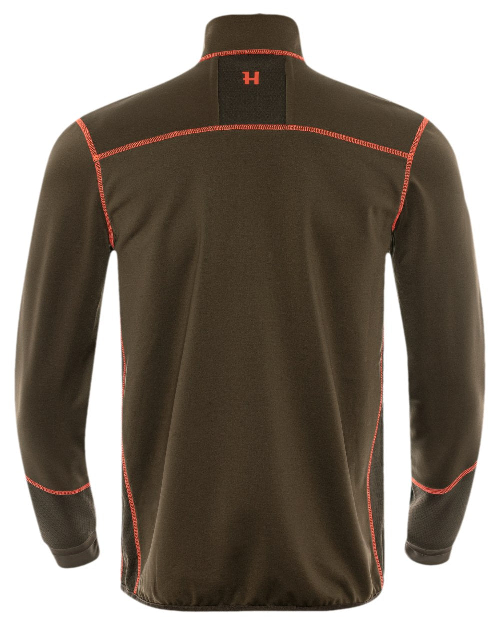 Willow Green Shadow Brown Coloured Harkila Scandinavian Fleece Jacket on white background