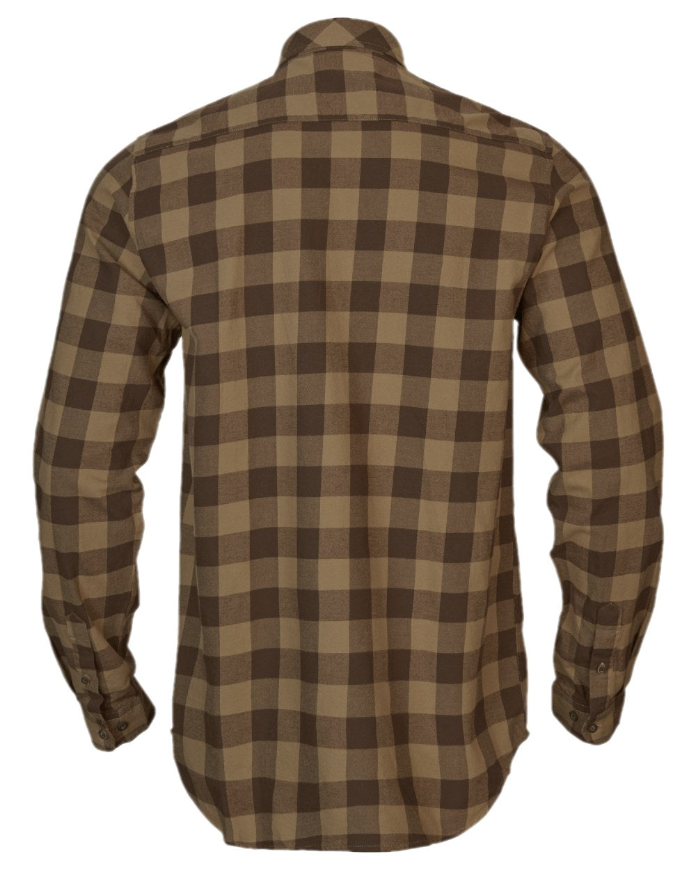 Antique Bronze Check Coloured Harkila Scandinavian Long Sleeve Shirt on white background