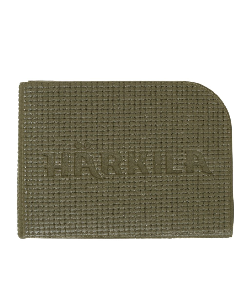 Dark Green Coloured Harkila Seating Pad Foldable In Foam on white background