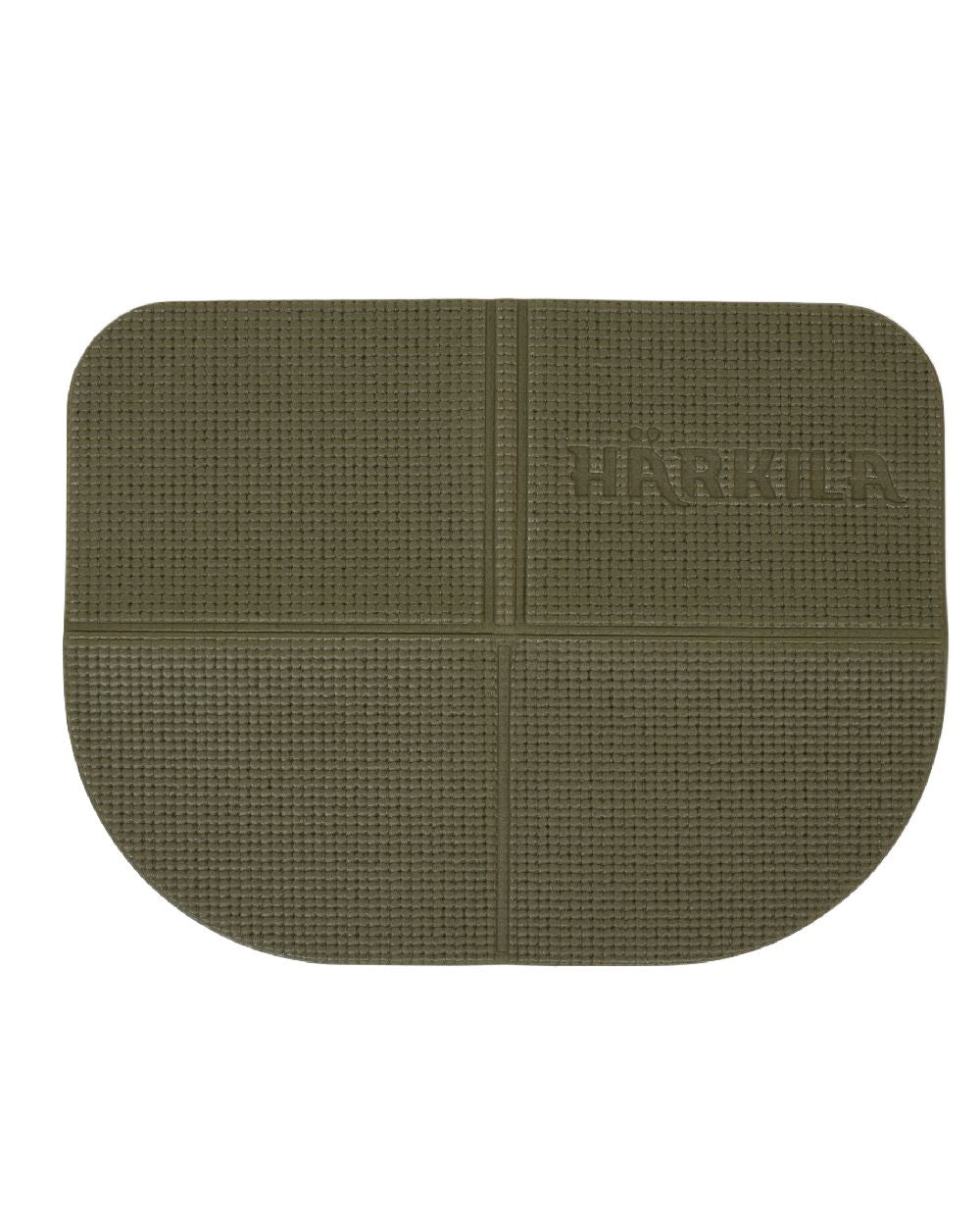 Dark Green Coloured Harkila Seating Pad Foldable In Foam on white background