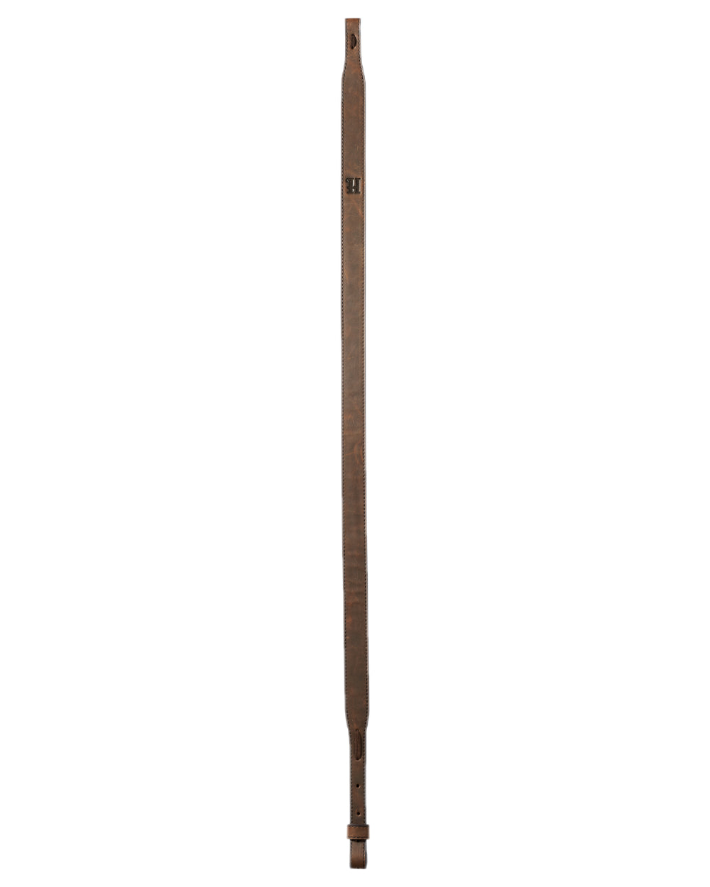 Dark Brown Coloured Harkila Shotgun Sling In Leather on white background