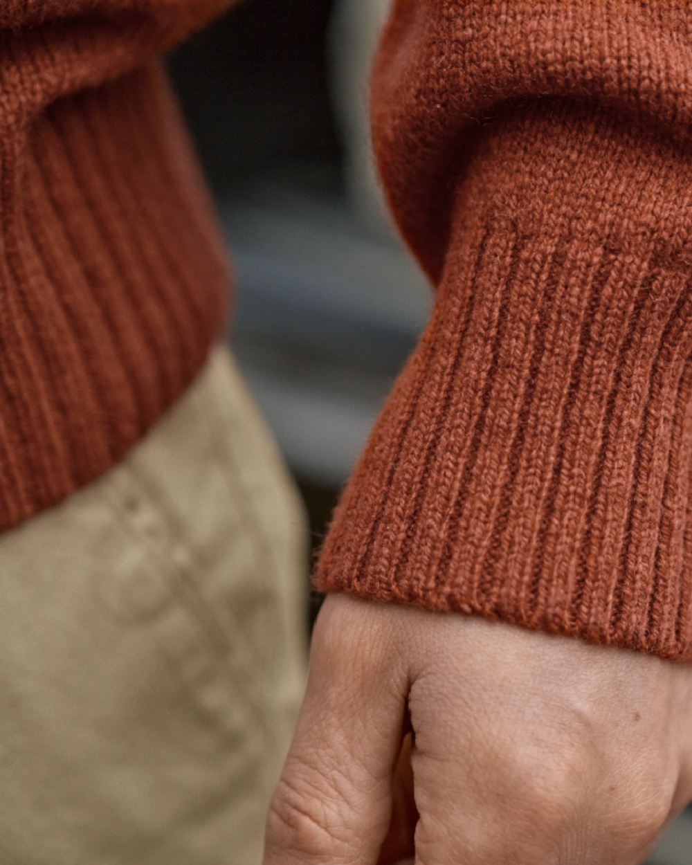 Bombay Brown Coloured Harkila Vincent Merino Half Zip Pullover on outdoor background