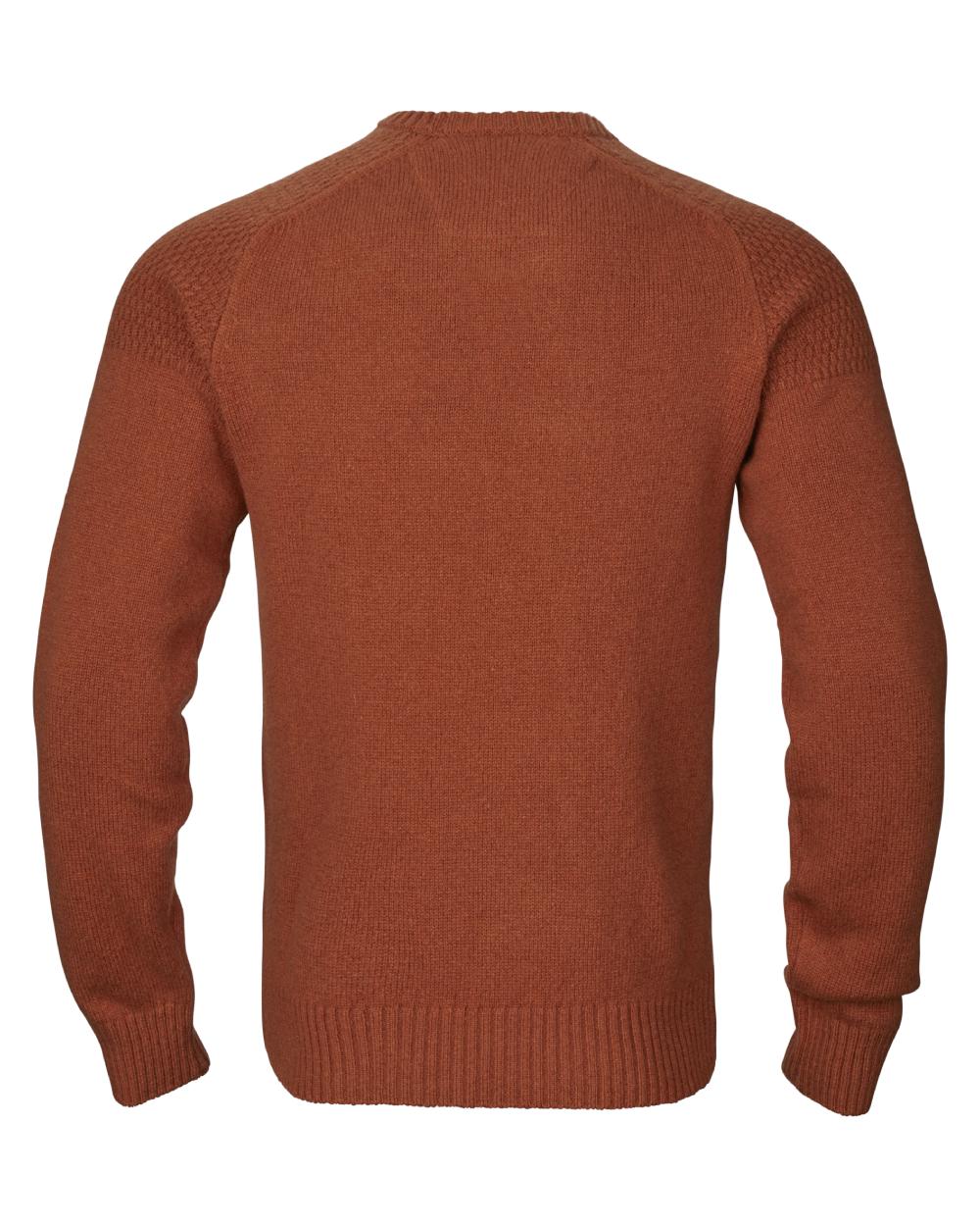 Bombay Brown Coloured Harkila Vincent Merino V-Neck Pullover on white background