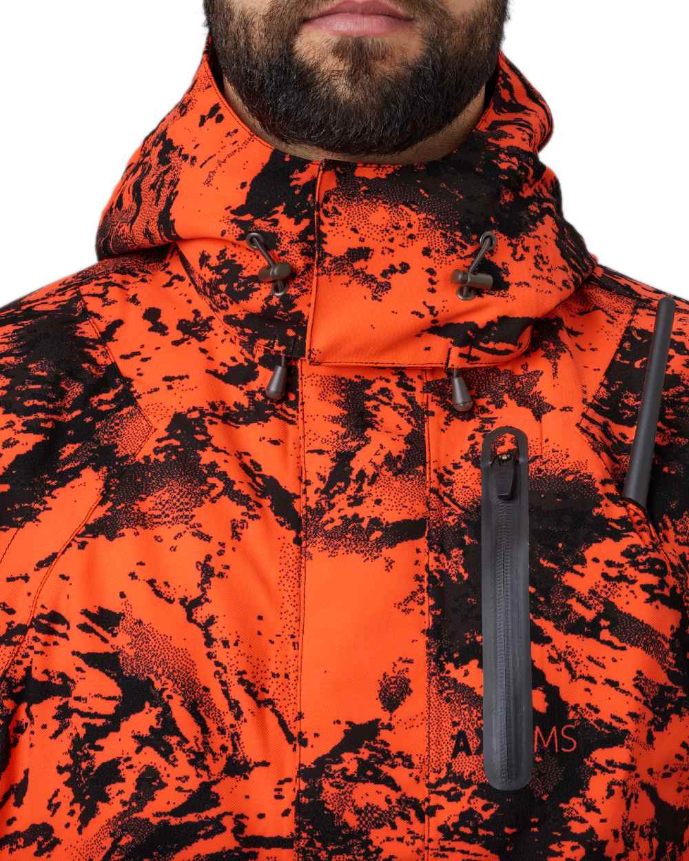 AXIS Orange Blaze Coloured Harkila Wildboar Pro HWS Insulated Jacket on white background