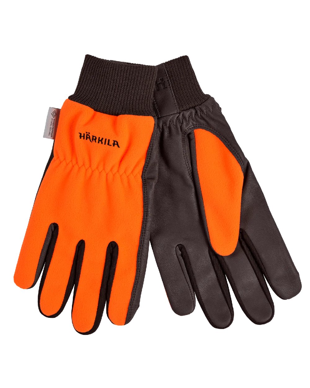 Orange Blaze Brown Coloured Harkila Wildboar Pro Shooter Blaze WSP Gloves on white background