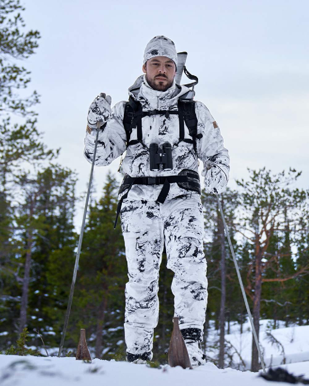 AXIS Snow Coloured Harkila Winter Active WSP Jacket on snow background
