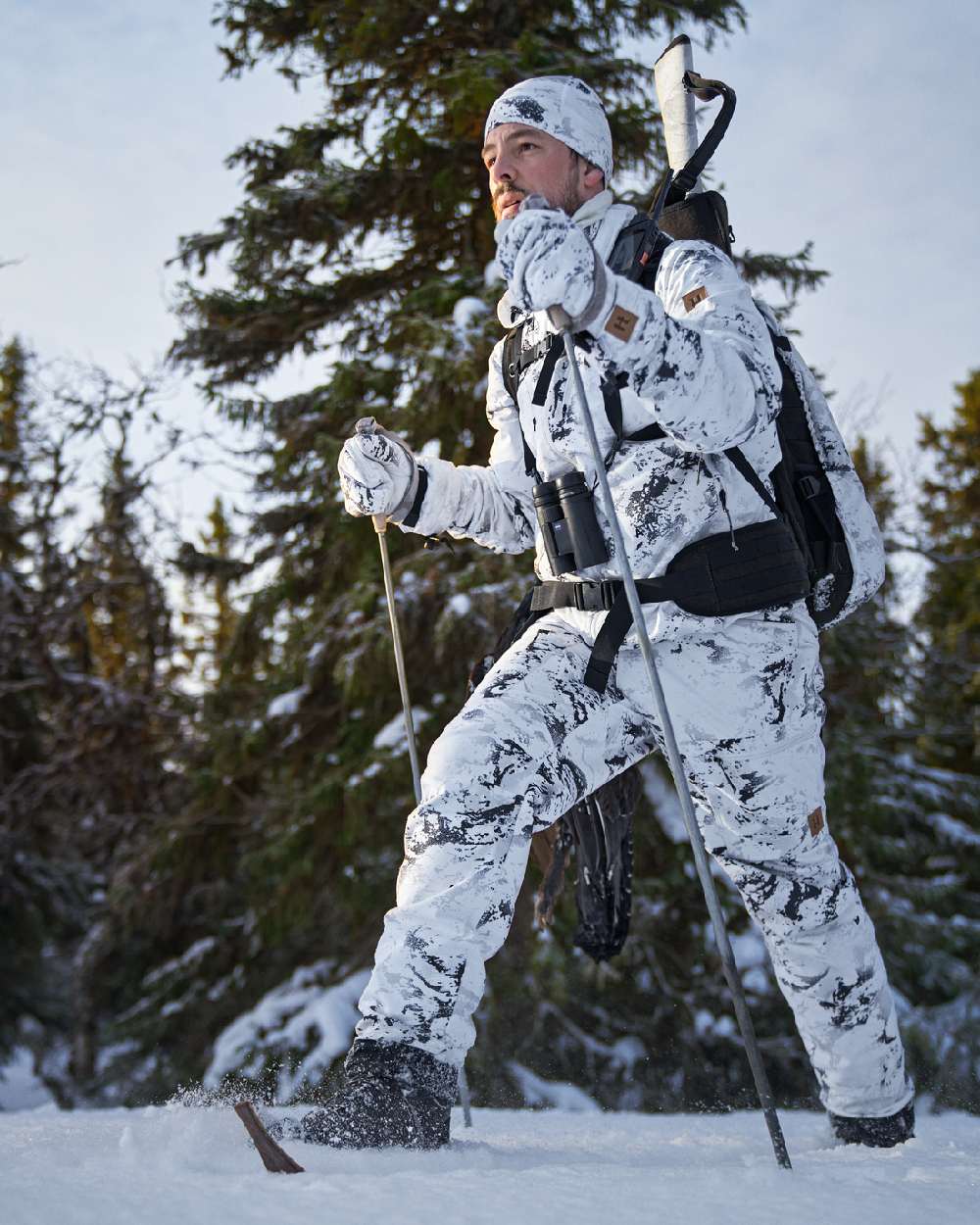 AXIS Snow Coloured Harkila Winter Active WSP Jacket on snow background