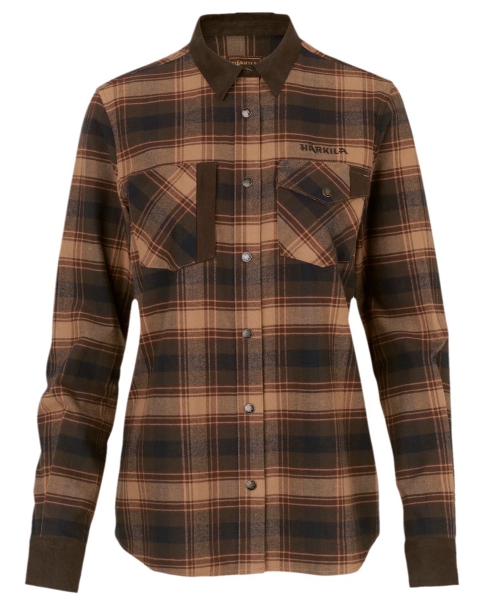 Burgundy Coloured Harkila Womens Aivak Long Sleeved Shirt on white background