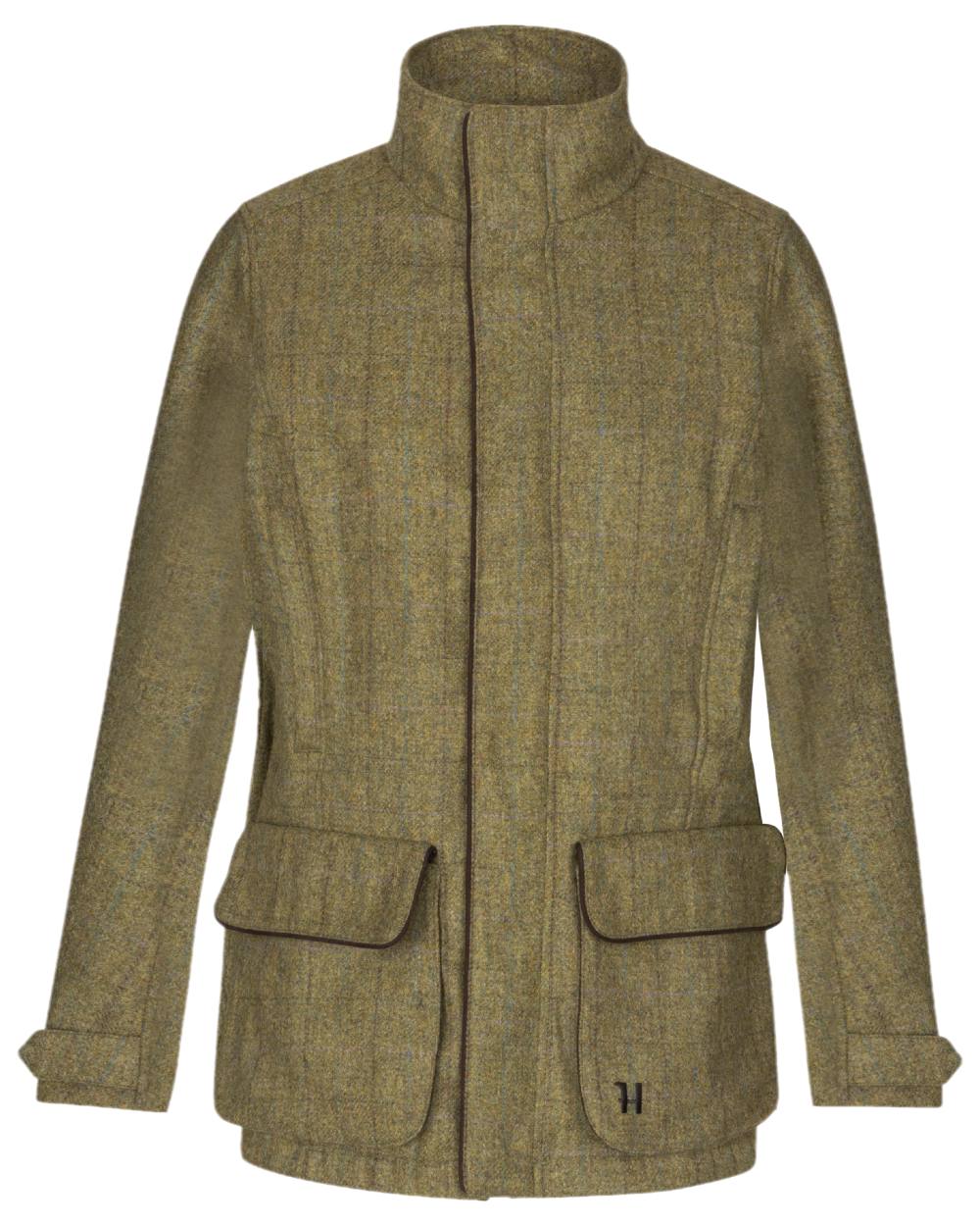 Olive Coloured Harkila Womens Jura GTX Jacket on white background