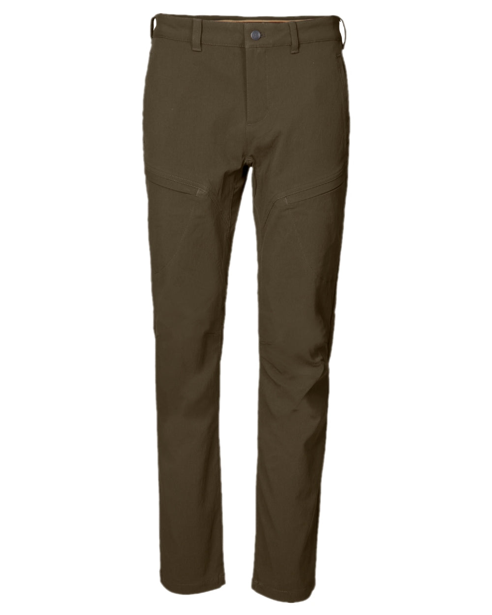Dark Warm Olive Coloured Harkila Womens Retrieve Light Trousers on white background