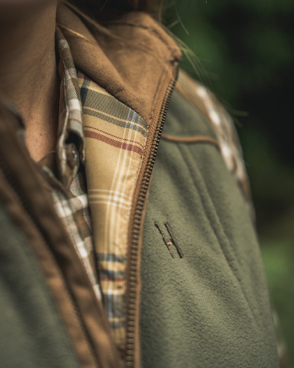 Grape Leaf Coloured Harkila Womens Sandhem 200 Fleece Waistcoat on outdoor background