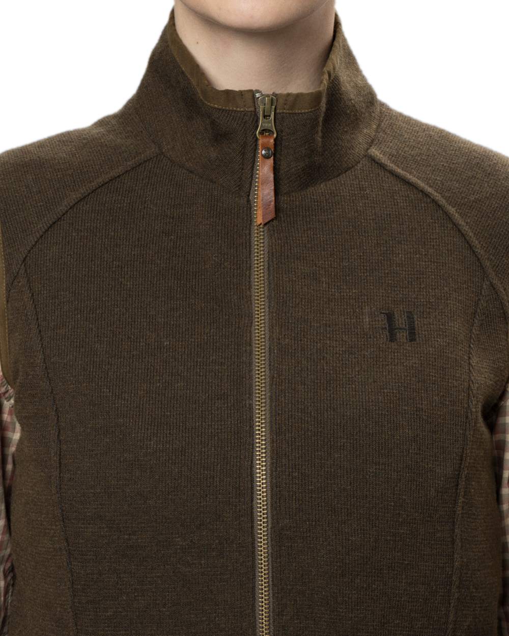 Forest Green Coloured Harkila Womens Sandhem Pro Waistcoat on white background