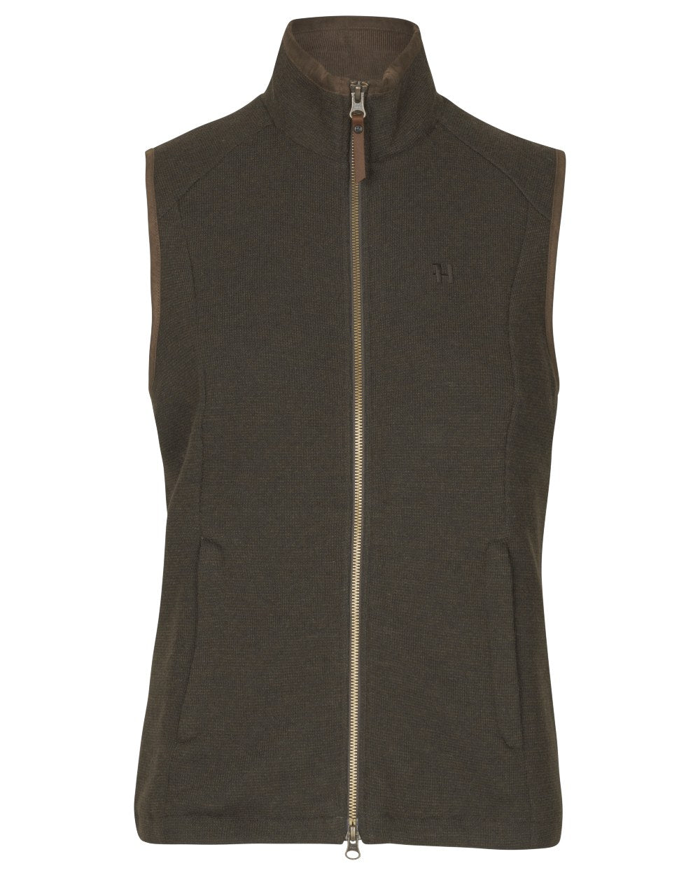 Willow Green Coloured Harkila Womens Sandhem Pro Waistcoat on white background