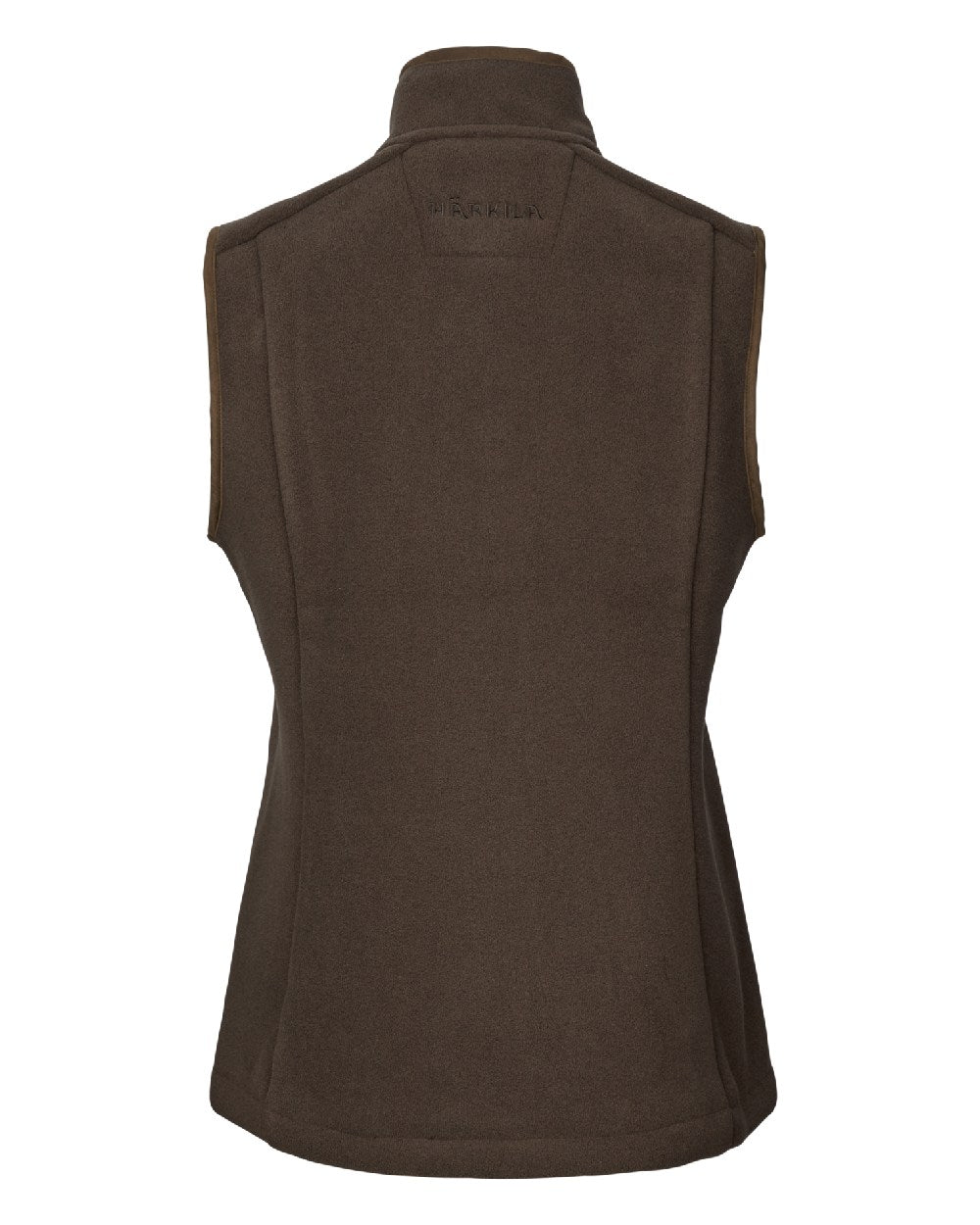 Demitasse Brown Coloured Harkila Womens Sandhem Sherpa Fleece Waistcoat on white background