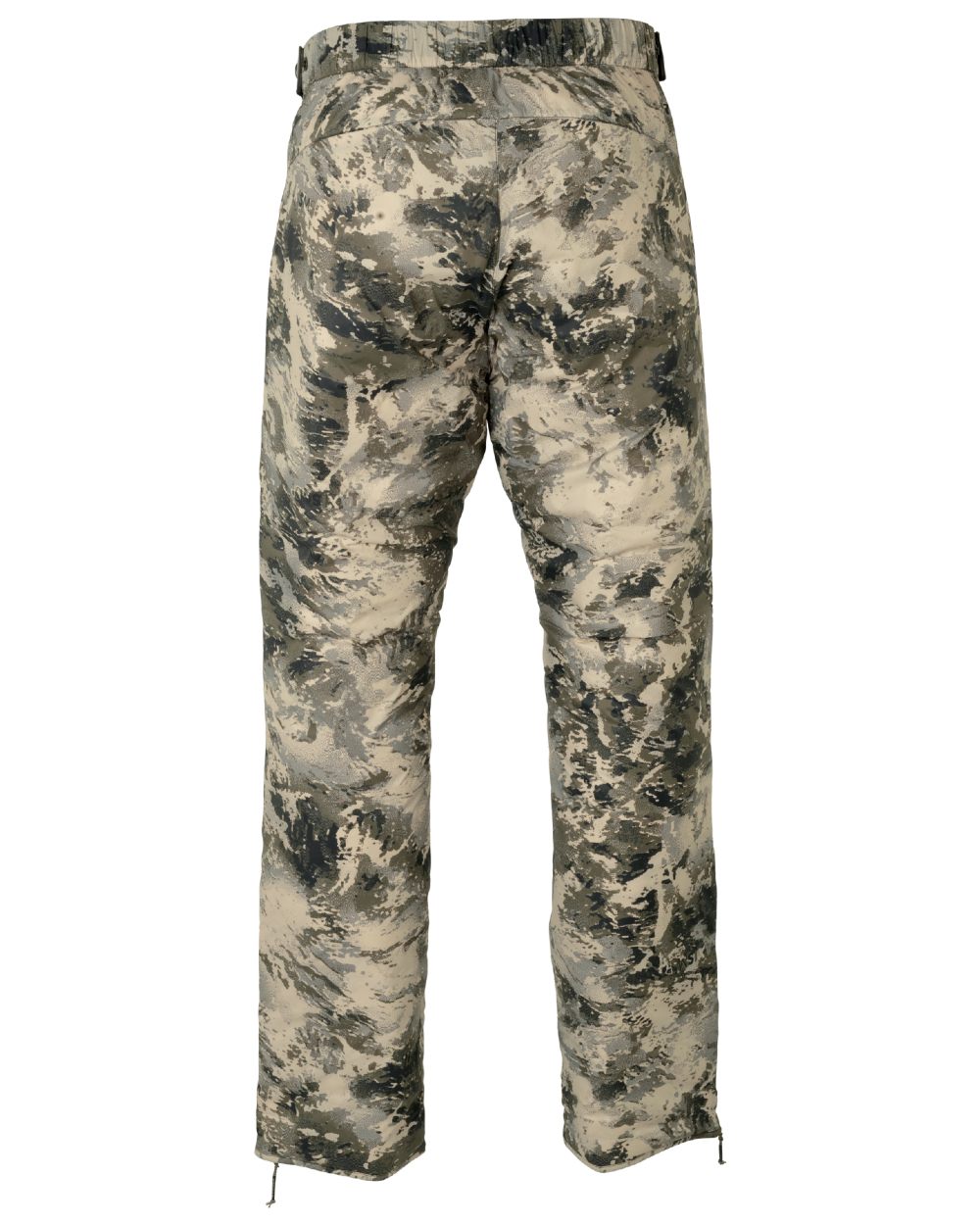 AXIS Forest coloured Harkila Mountain Hunter Expedition Packable Down Trousers back on white background