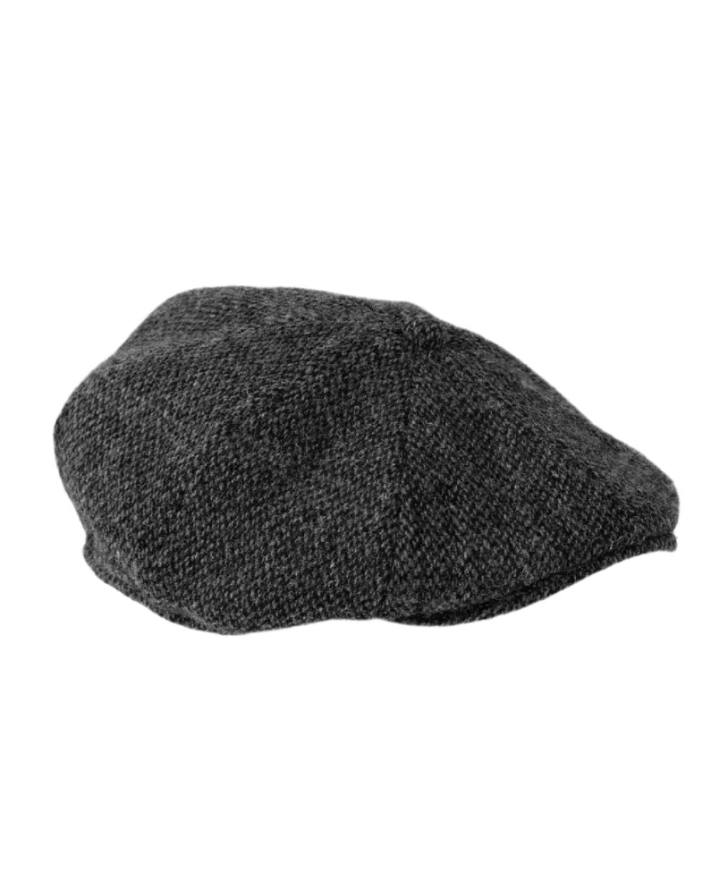 Heather Arran 8-Piece Harris Tweed Cap in Black