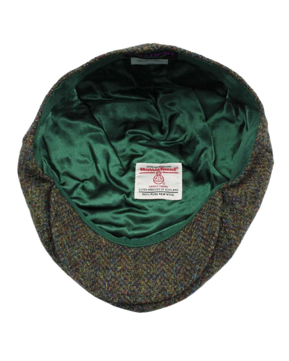 Heather Arran 8-Piece Harris Tweed Cap in Forest