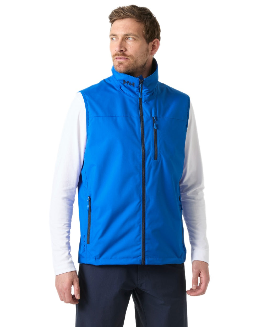 Cobalt 2 coloured Helly Hansen Mens Crew Sailing Vest 2.0 on white background