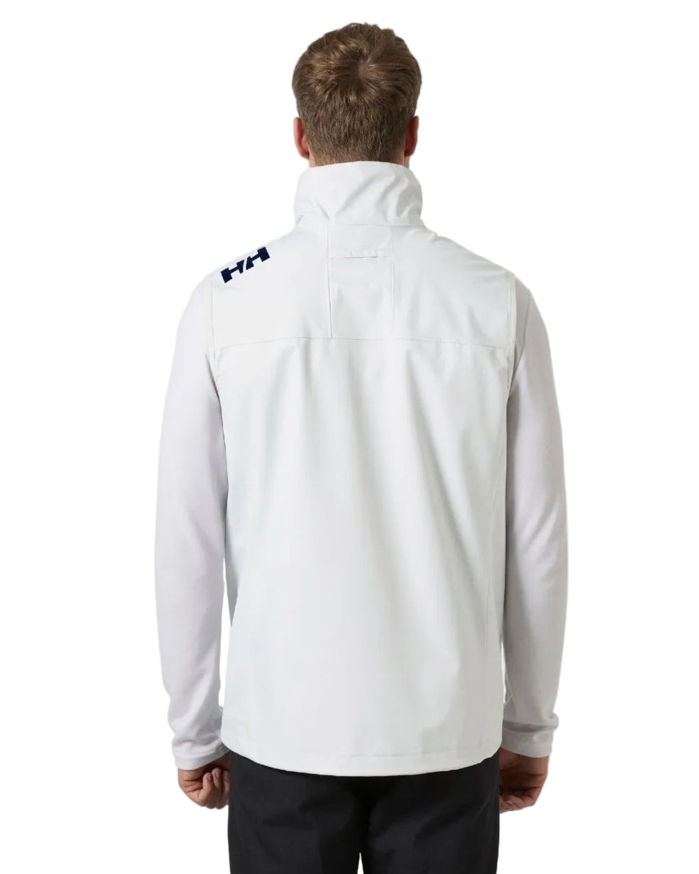 White coloured Helly Hansen Mens Crew Sailing Vest 2.0 on white background