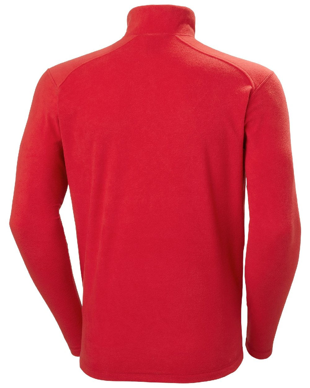Red coloured Helly Hansen Daybreaker 1/2 Zip Fleece on white background