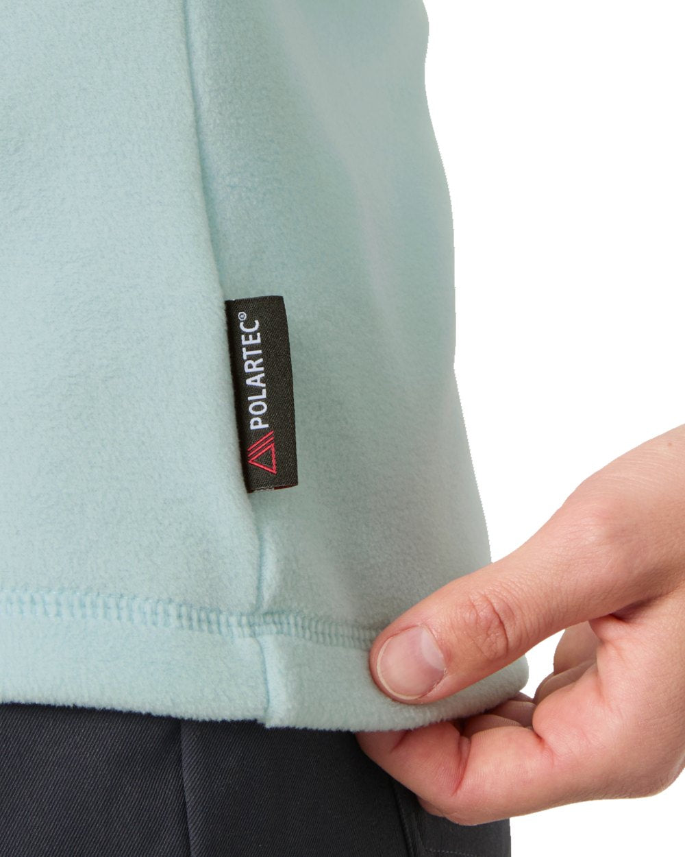 Barely Blue Coloured Helly Hansen Daybreaker Ladies Fleece Jacket on White Background