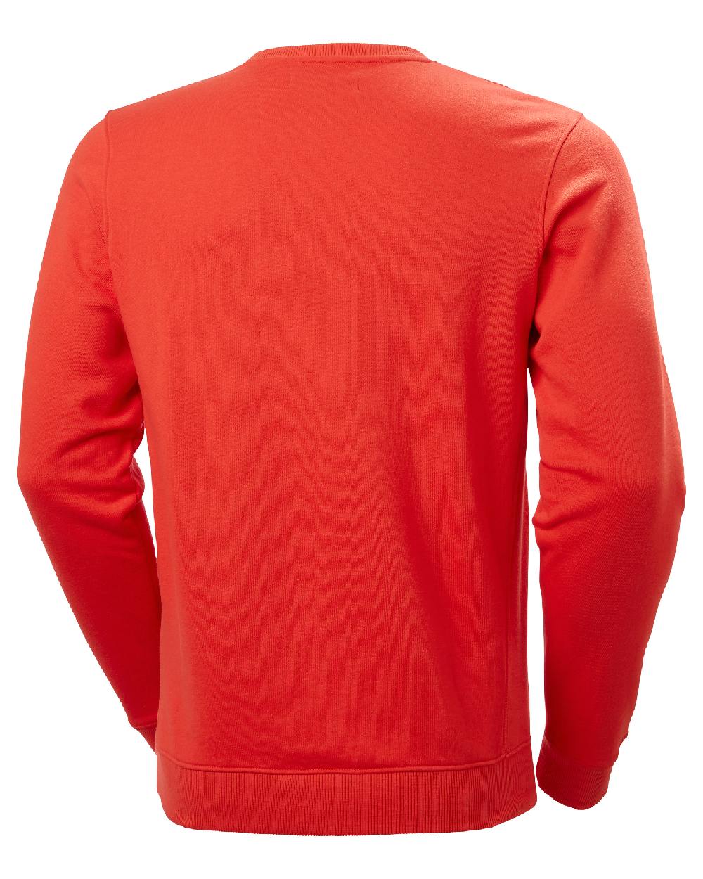 Alert Red Coloured Helly Hansen F2F Organic Cotton Sweater on white background