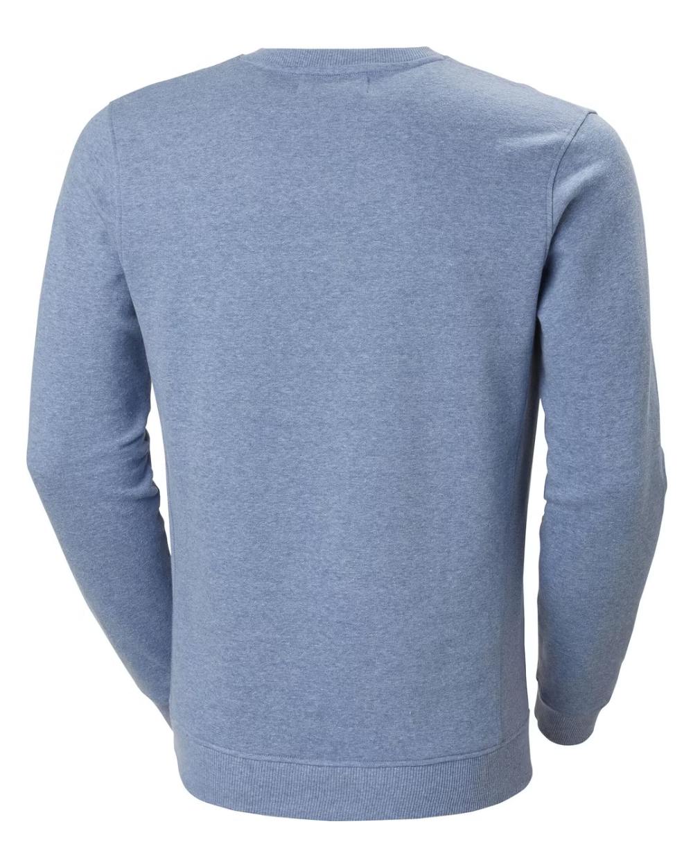 Azurite Melange Coloured Helly Hansen F2F Organic Cotton Sweater on white background
