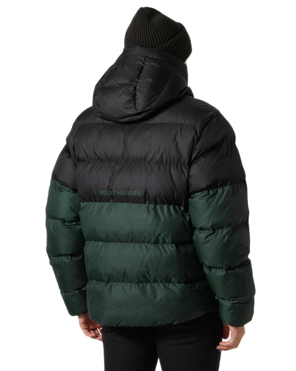 Jungle Green Coloured Helly Hansen Mens Active Puffy Jacket on white background