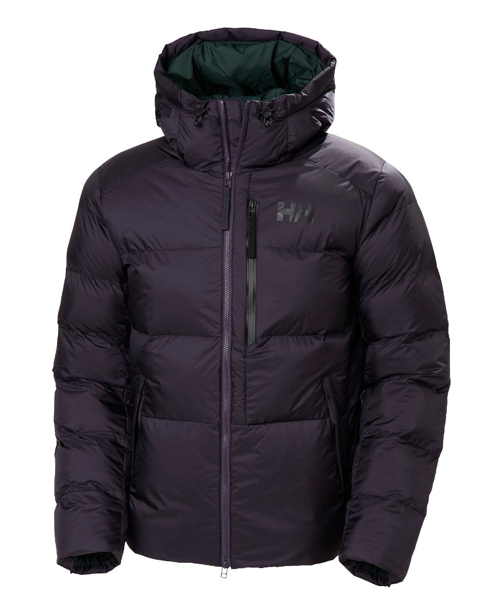 Black Grape Coloured Helly Hansen Mens Active Winter Parka on white background