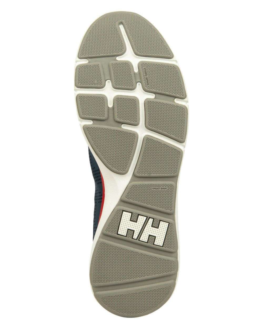 Navy Flag Red Off White Coloured Helly Hansen Mens Ahiga V4 HP Sneakers on white background