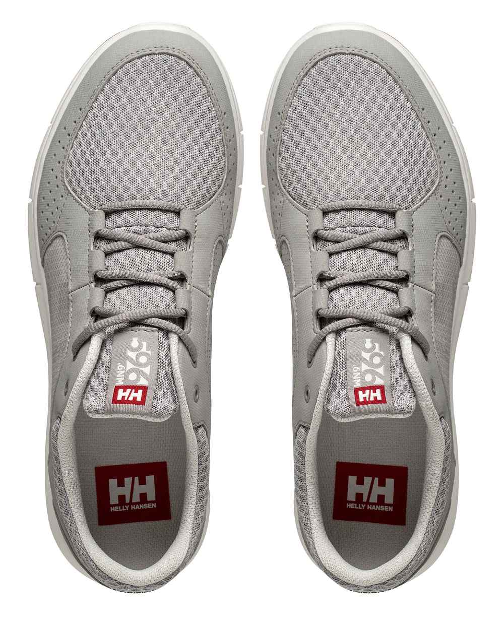New Light Grey Coloured Helly Hansen Mens Ahiga V4 HP Sneakers on white background