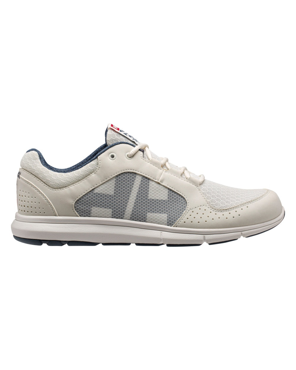 Off White Orion Blue Coloured Helly Hansen Mens Ahiga V4 HP Sneakers on white background