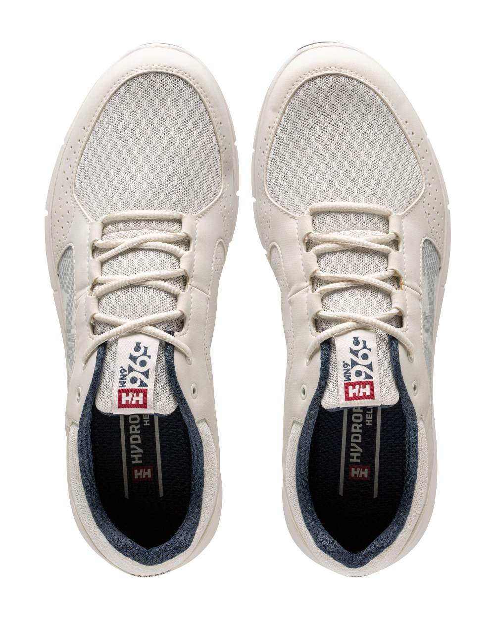 Off White Orion Blue Coloured Helly Hansen Mens Ahiga V4 HP Sneakers on white background