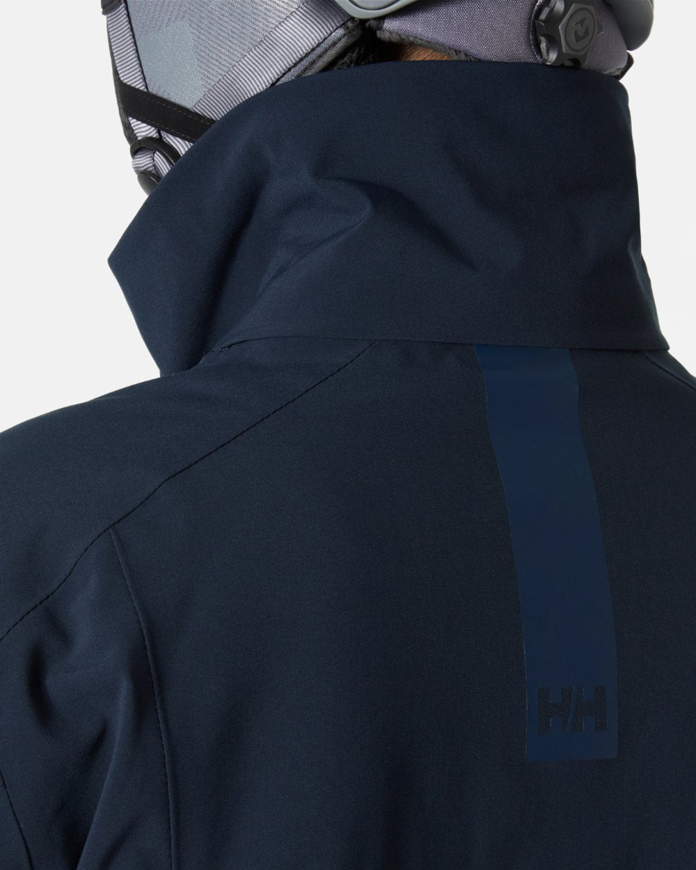 Navy Coloured Helly Hansen Mens Alpha 4.0 Jacket on white background