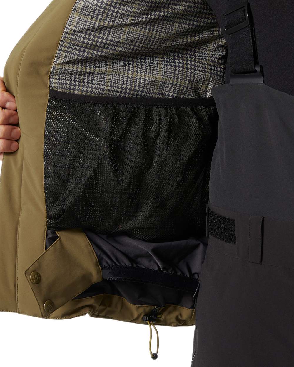 Sepia Coloured Helly Hansen Mens Alpha 4.0 Jacket on white background